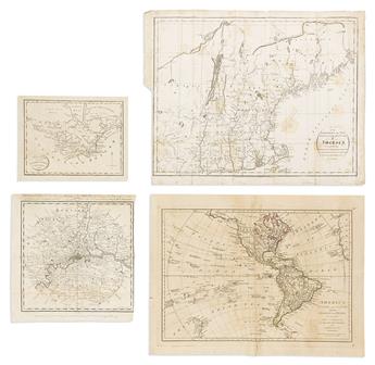 (MISCELLANEOUS MAPS.) Group of 8 seventeenth-to-nineteenth-century engraved maps.